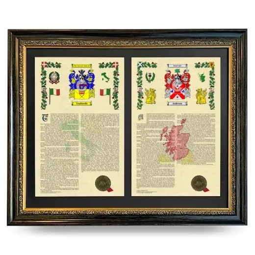 Double Armorial History Framed - Heirloom