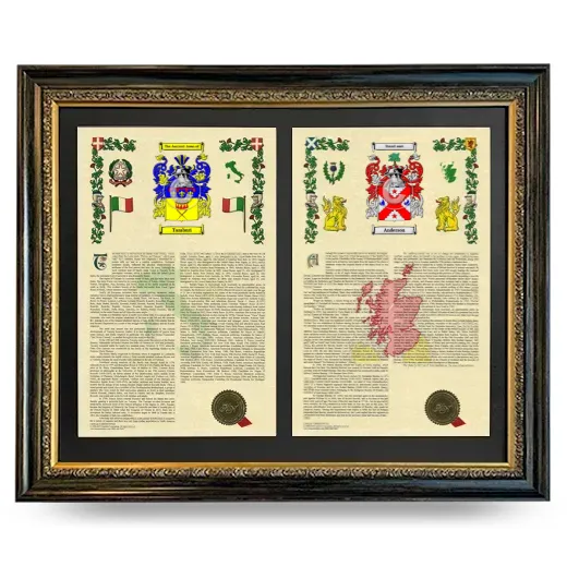 Double Armorial History Framed - Heirloom