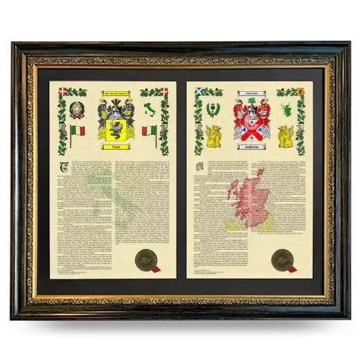 Double Armorial History Framed - Heirloom