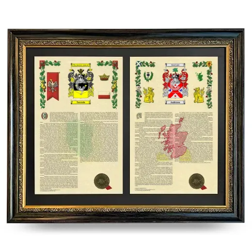 Double Armorial History Framed - Heirloom
