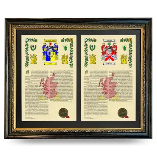 Double Armorial History Framed - Heirloom