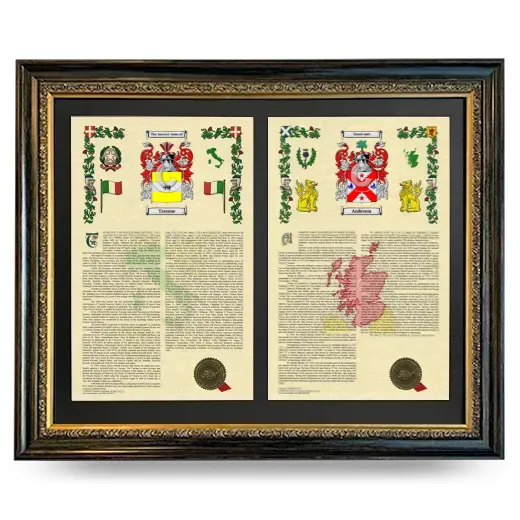 Double Armorial History Framed - Heirloom