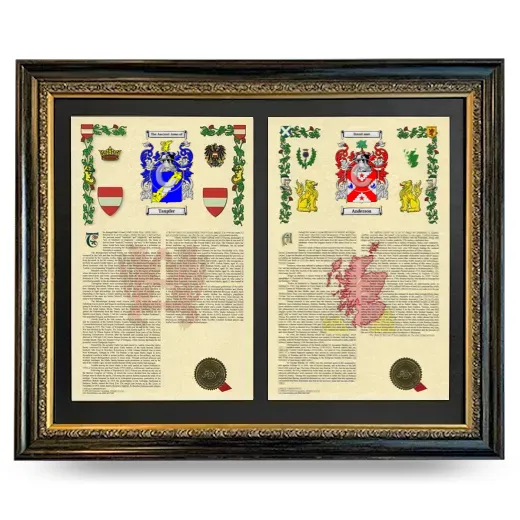 Double Armorial History Framed - Heirloom
