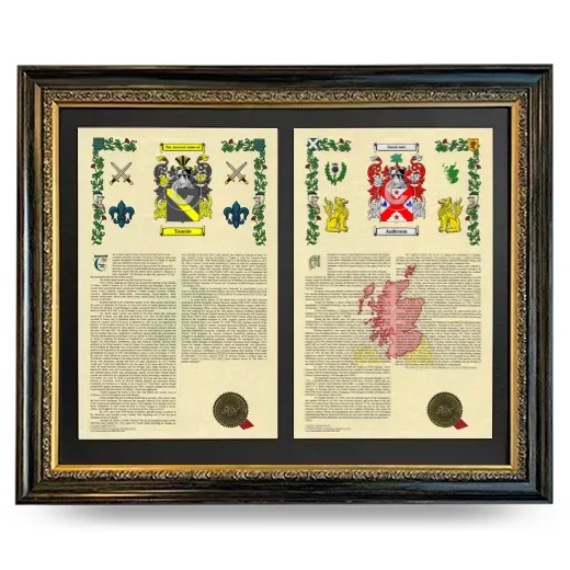 Double Armorial History Framed - Heirloom
