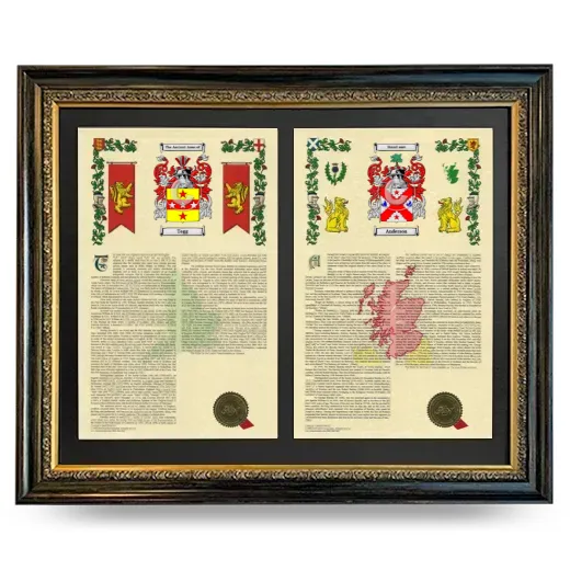 Double Armorial History Framed - Heirloom