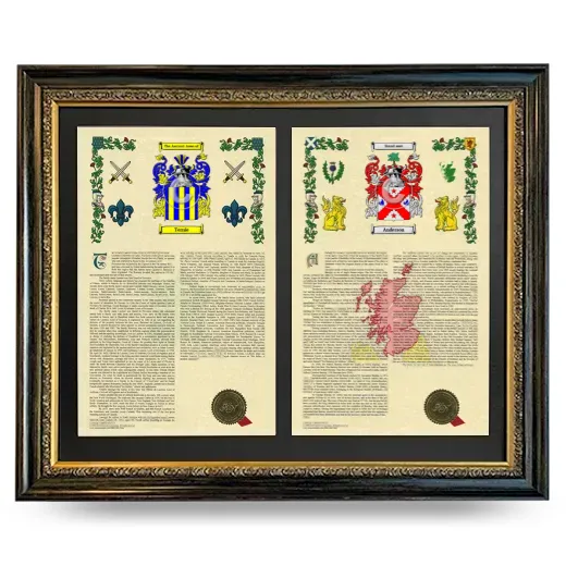 Double Armorial History Framed - Heirloom