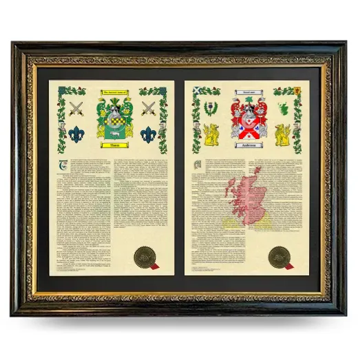 Double Armorial History Framed - Heirloom