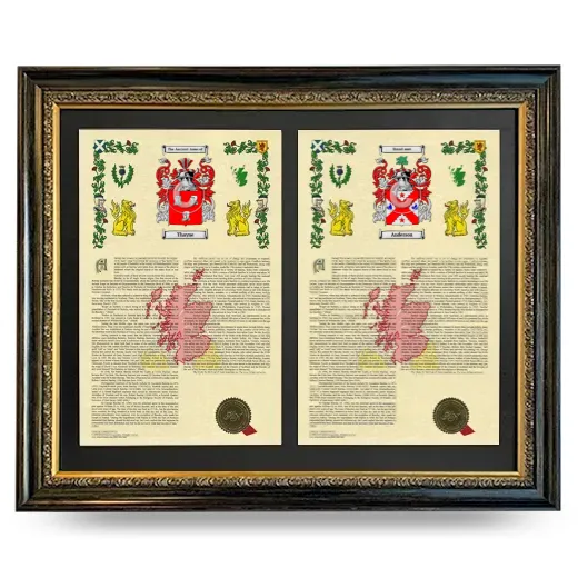 Double Armorial History Framed - Heirloom