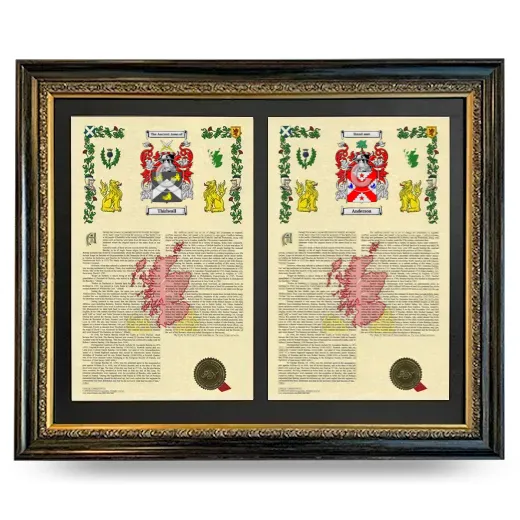 Double Armorial History Framed - Heirloom