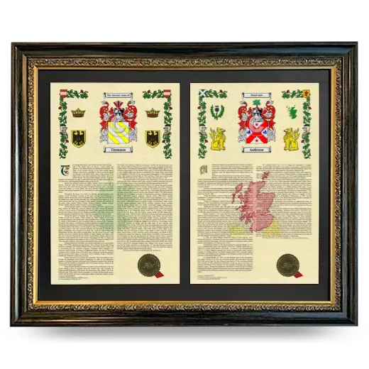 Double Armorial History Framed - Heirloom