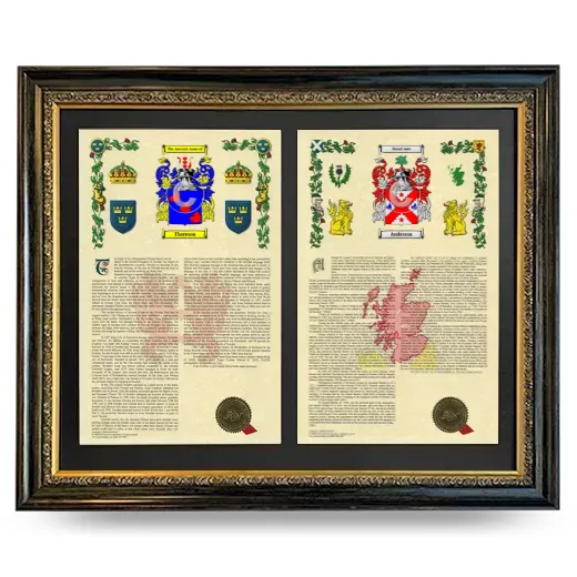 Double Armorial History Framed - Heirloom