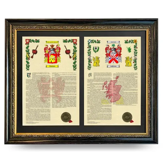 Double Armorial History Framed - Heirloom