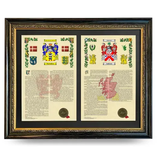Double Armorial History Framed - Heirloom