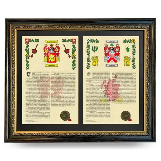 Double Armorial History Framed - Heirloom