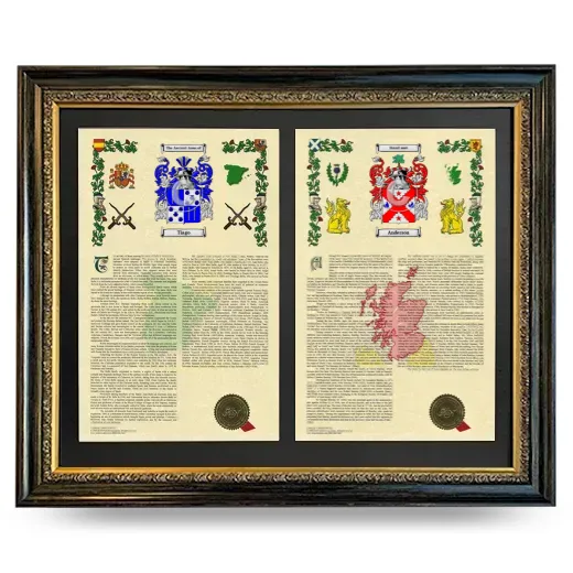 Double Armorial History Framed - Heirloom
