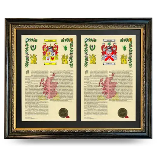 Double Armorial History Framed - Heirloom