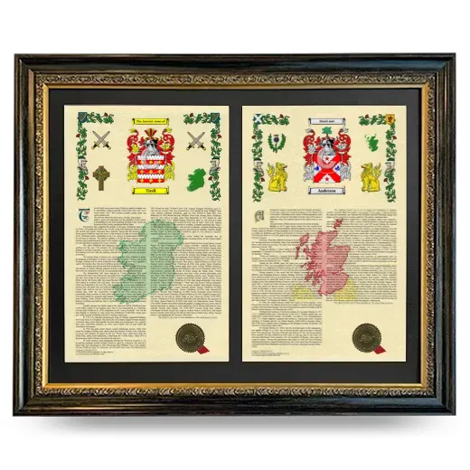 Double Armorial History Framed - Heirloom