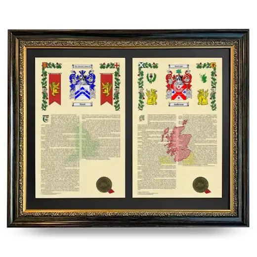Double Armorial History Framed - Heirloom