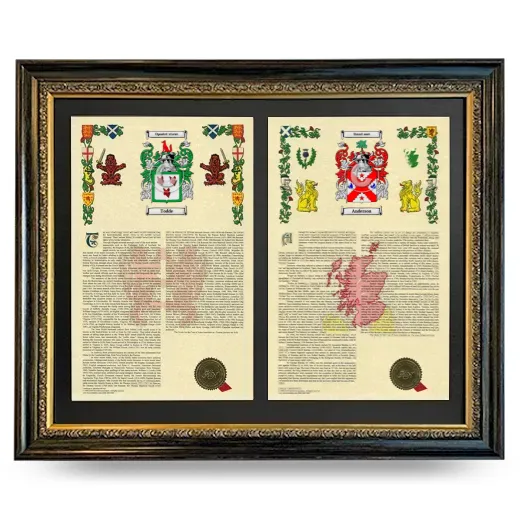 Double Armorial History Framed - Heirloom