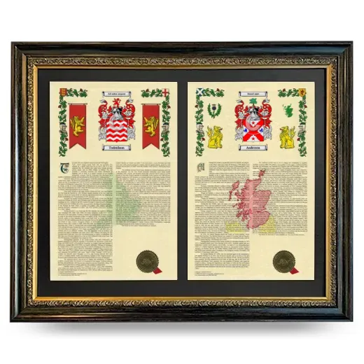 Double Armorial History Framed - Heirloom