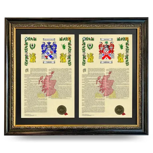 Double Armorial History Framed - Heirloom