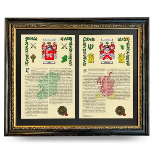 Double Armorial History Framed - Heirloom