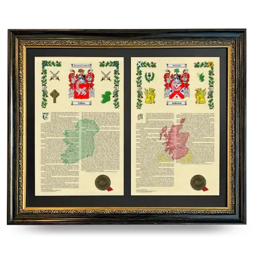 Double Armorial History Framed - Heirloom