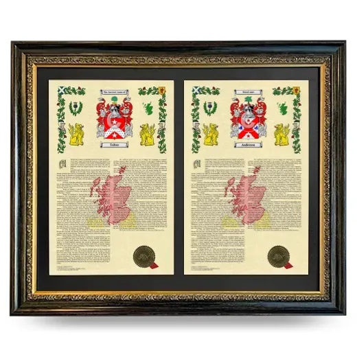 Double Armorial History Framed - Heirloom