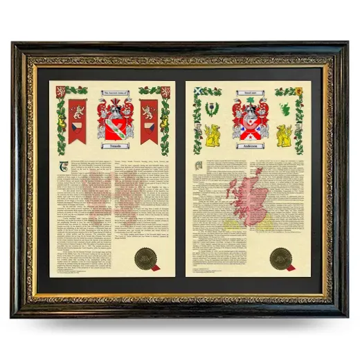 Double Armorial History Framed - Heirloom