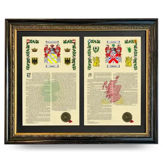 Double Armorial History Framed - Heirloom
