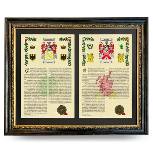 Double Armorial History Framed - Heirloom