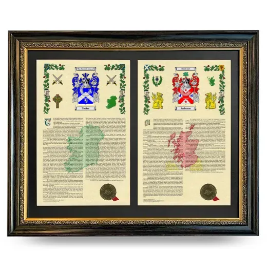 Double Armorial History Framed - Heirloom