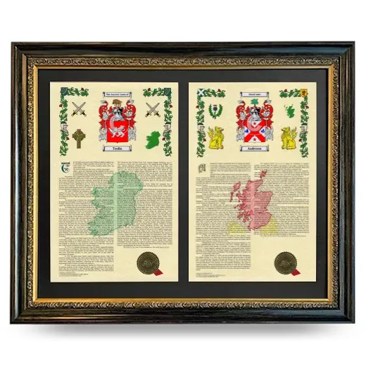Double Armorial History Framed - Heirloom