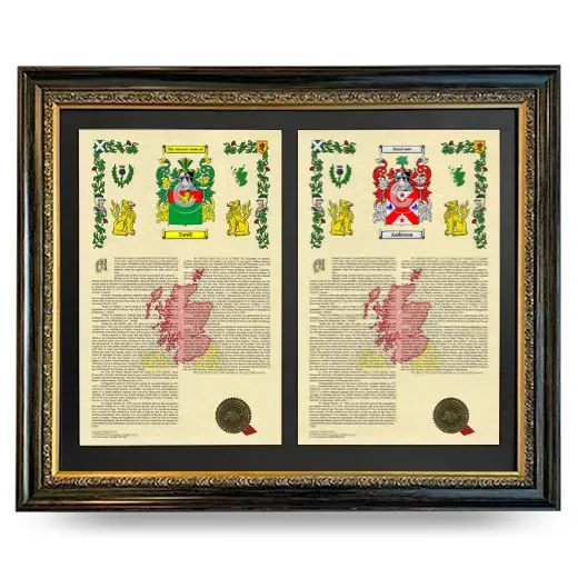 Double Armorial History Framed - Heirloom