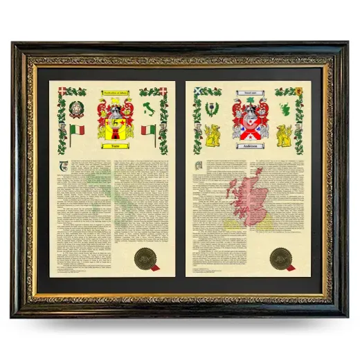 Double Armorial History Framed - Heirloom