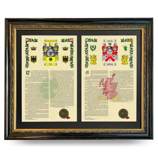 Double Armorial History Framed - Heirloom
