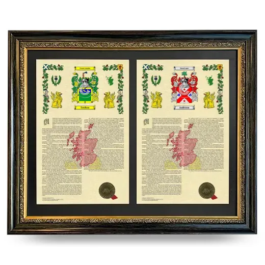Double Armorial History Framed - Heirloom