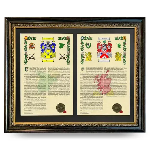 Double Armorial History Framed - Heirloom