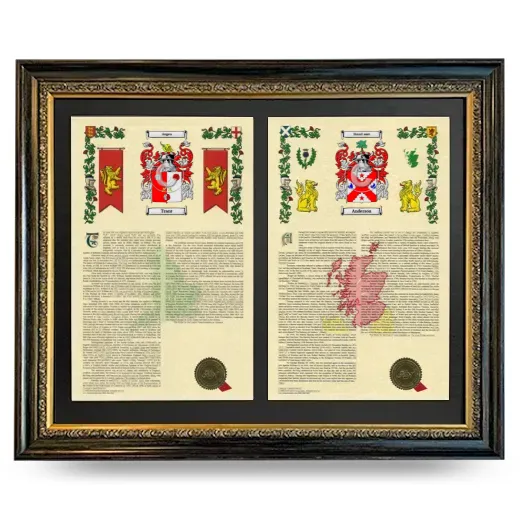 Double Armorial History Framed - Heirloom