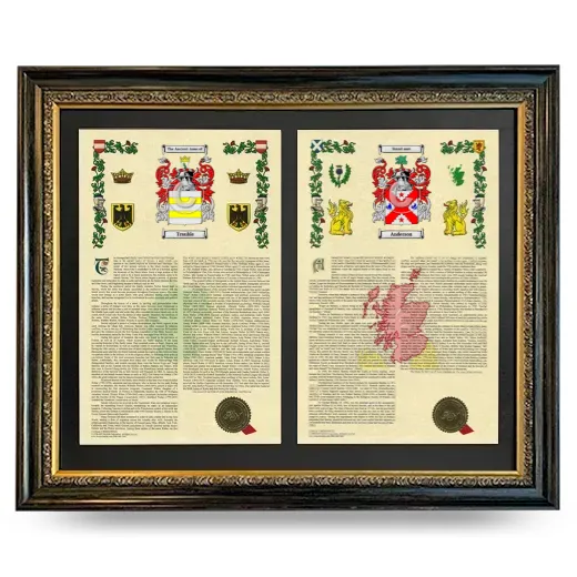 Double Armorial History Framed - Heirloom
