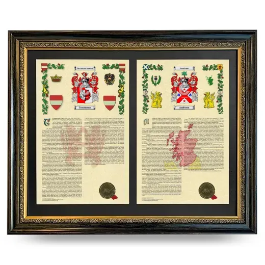 Double Armorial History Framed - Heirloom