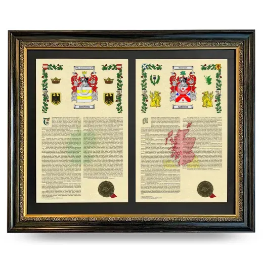 Double Armorial History Framed - Heirloom
