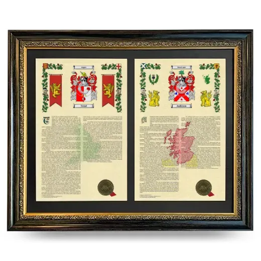 Double Armorial History Framed - Heirloom