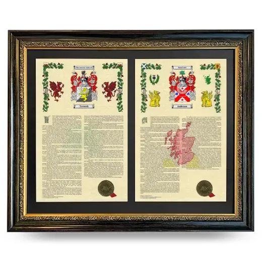 Double Armorial History Framed - Heirloom