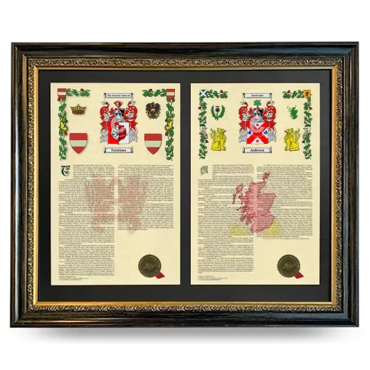 Double Armorial History Framed - Heirloom