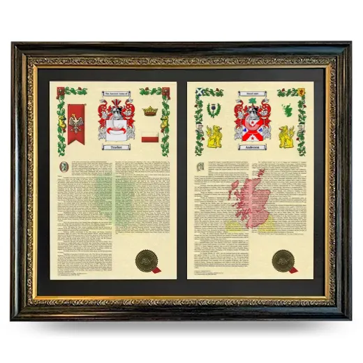 Double Armorial History Framed - Heirloom