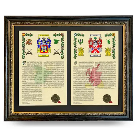Double Armorial History Framed - Heirloom