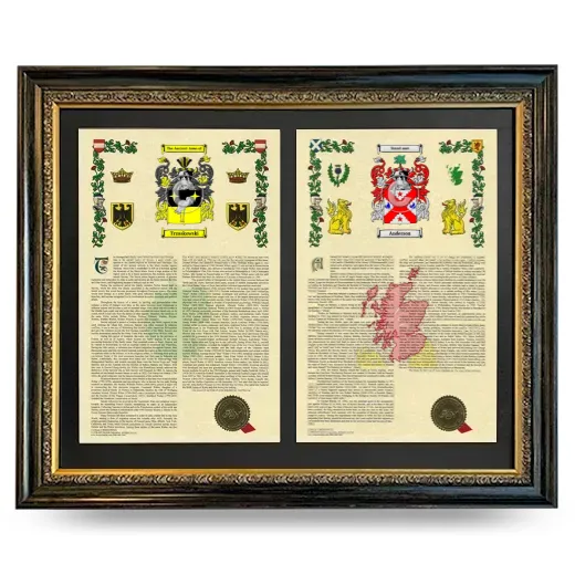 Double Armorial History Framed - Heirloom