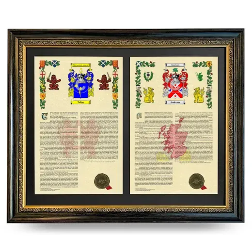Double Armorial History Framed - Heirloom