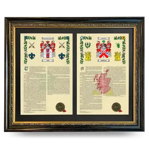 Double Armorial History Framed - Heirloom